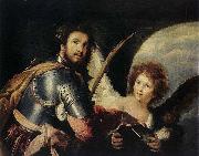 Bernardo Strozzi St Maurice and the Angel oil